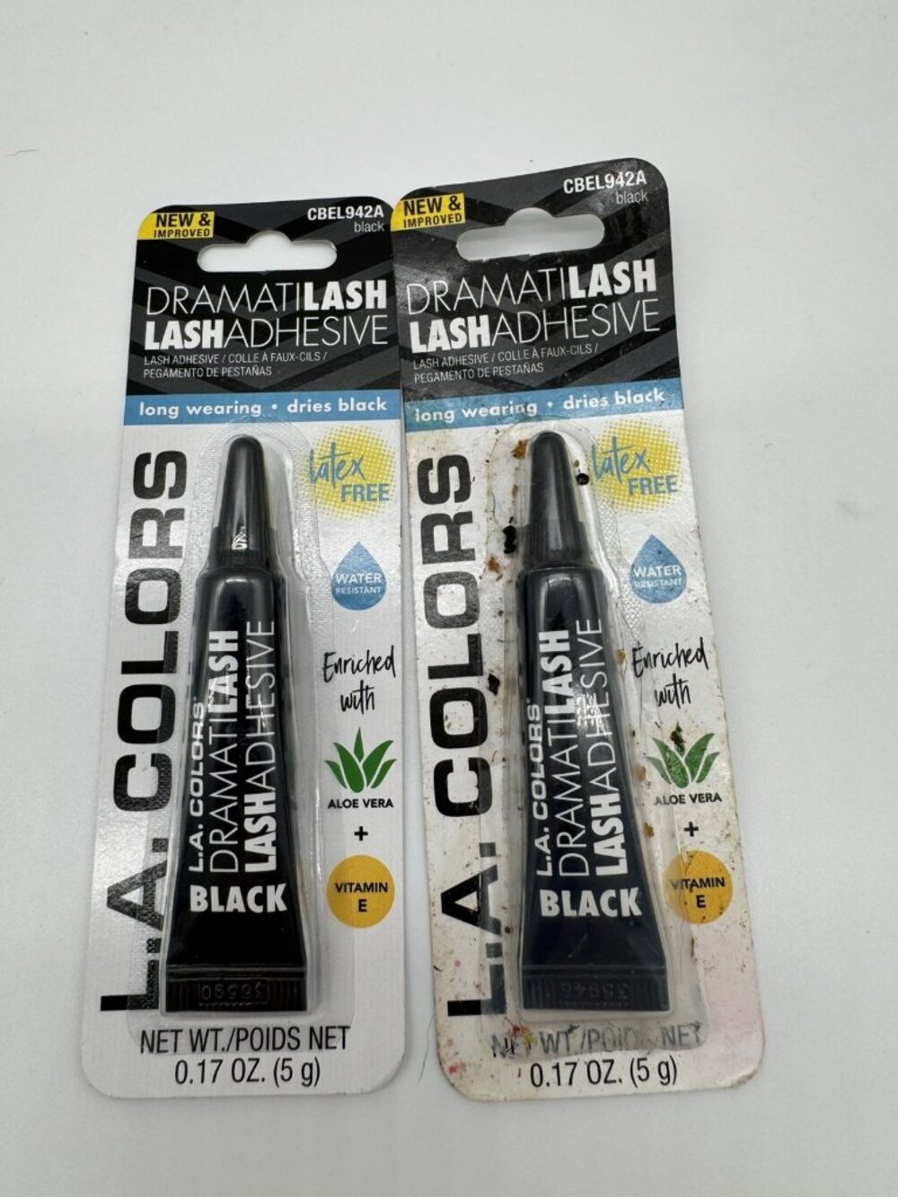 Lot Of Two LA Colors Dramati Lash Lash Adhesive Black Latex Free Black New